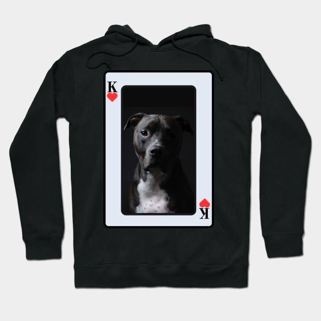 Pit Bull King Of Hearts Hoodie by HighwayForSouls